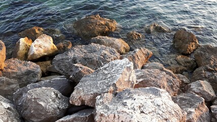 stones and sea