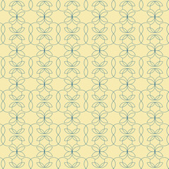 Blue color Flower Geometric Pattern Design. Vector Pattern