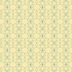 Blue color Flower Geometric Pattern Design. Vector Pattern