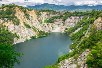 Beautiful landscape with blue sky of Grand Canyon in Thailand.