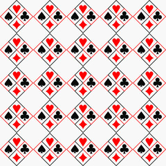 Card suits in square pattern vector illustration