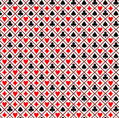 Card suits in square pattern vector illustration