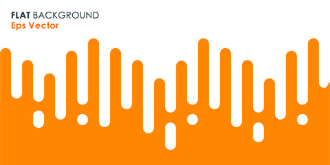 orange Vector Seamless Pattern with Flat Rounded Lines, Abstract Drops Gradient. Vector illustration