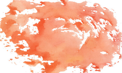 Watercolor abstract splash Color painting texture on paper. Vector Color splashing hand drawn. Orange watercolor abstract background. 