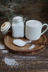 Xylitol from birch sugar -  substitute white sugar -  produkt used in the food industry - an alternative