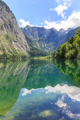 Obersee Lake in Berchtesgaden National Park, Bavaria, Germany