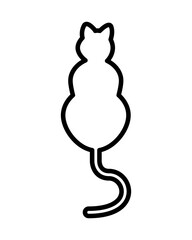 Halloween cat silhouette vector design