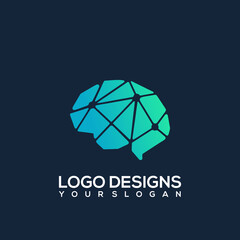 Technology logo simple tech design vector template
