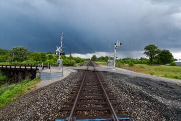 Fototapeta premium Railroad tracks in the country 