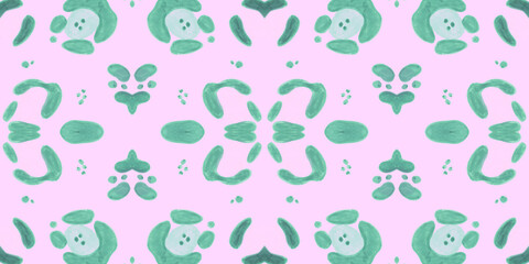 Obraz premium Seamless Cats Texture. Watercolor Jaguar Fur 