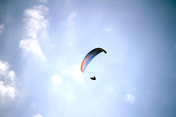paragliding in the sky
