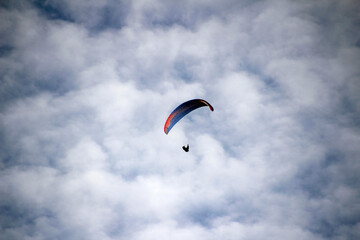 paragliding in the sky