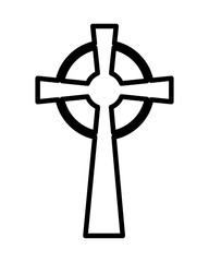 Obraz premium Christian and catholic cross silhouette vector design