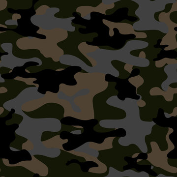 
Military seamless pattern camouflage classic background vector graphics modern design