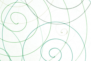 Green Abstract Pencil Hatching. Green Tangled 