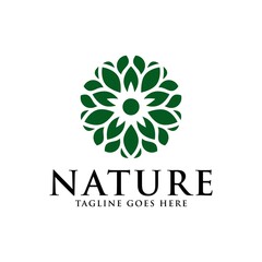 Leaf nature eco green logo concept icon vector template.