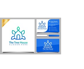 The Tree House Sweet logo design vector illustration, elegant, modern company business card template