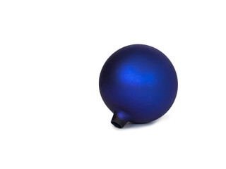 Christmas decoration blue ball isolate on a white background. mock up