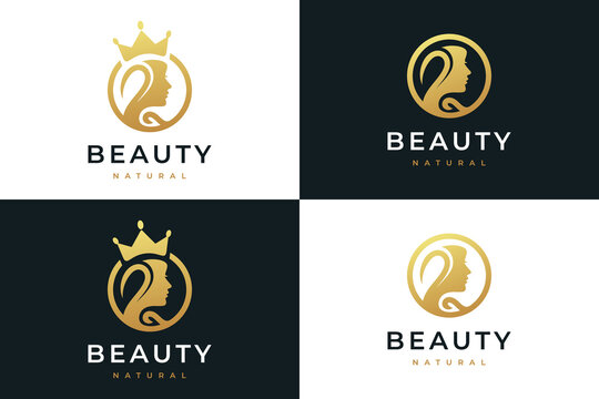 beauty women,natural spa, cosmetic, logo design inspiration