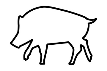 wild pig animal nature silhouette