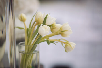 Luxury Elegant Wedding Ceremony Decoration, Ceremony Decor near castle, white flowers in vase