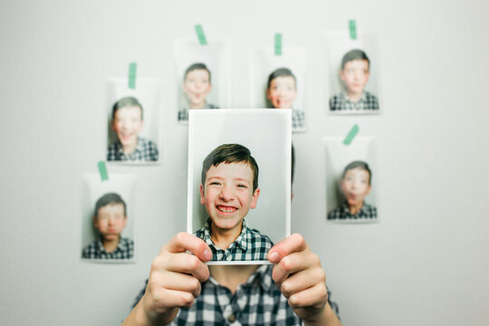 Hiding behind a self portrait