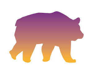 wild bear beast animal silhouette