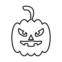 Halloween pumpkin silhouette vector design