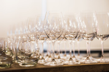 champagne glasses on the table