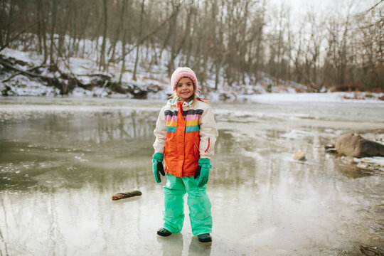 Kids On A Winter Hike