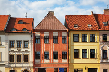 Fototapeta na wymiar Large square (Velke namesti) in Hradec Kralove. Czech Republic