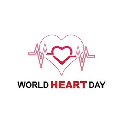 World Heart Day Logo Template design vector, emblem, design concept, creative symbol