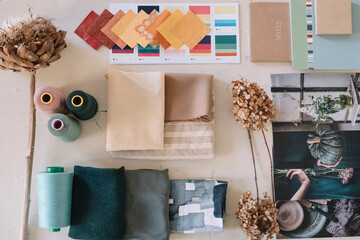 Blue And Nature Themed Mood Board