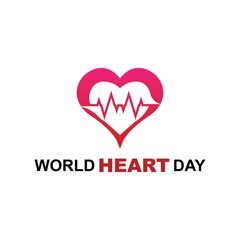 World Heart Day Logo Template design vector, emblem, design concept, creative symbol