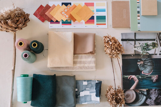 Blue And Nature Themed Mood Board