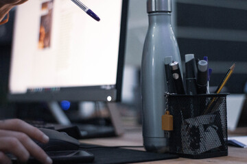 work table in an office