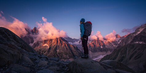 Mountaineer admiring the Mountains