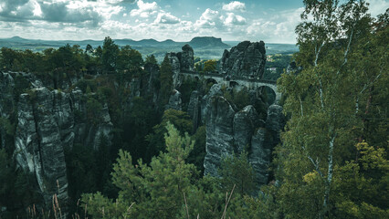 Bastei Brücke Sächsische Schweiz Nationalpark Felsenwelt 
