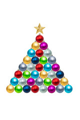 Christmas Ornaments isolated on a white background. 