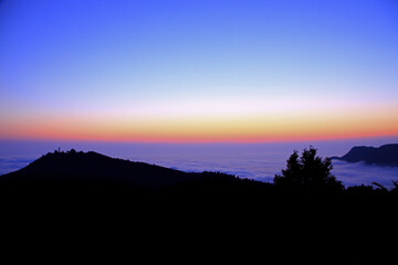 Taiwan Taiwan Chiayi Alishan City sunset clouds