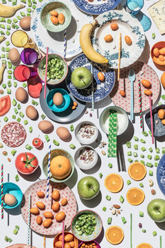 colorful and creative food mosaic
