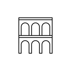 Arch, gate, block vector icon