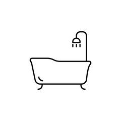 Bath, bathroom, washing vector icon