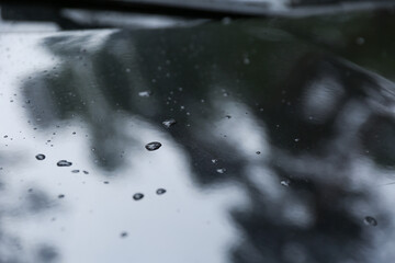 water drops on black background