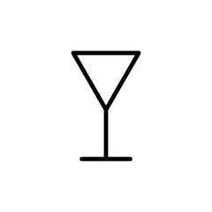 Glass, cocktail, drink vector icon