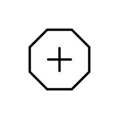 Plus, sign, add vector icon