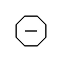 Minus, sign, less vector icon