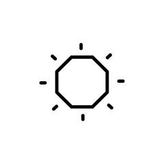 Sun, weather, nature vector icon