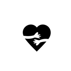 Obraz na płótnie Canvas Love yourself logo.Love and Heart Care logo. Health and Heart Care icon.Happy valentines day concept.
