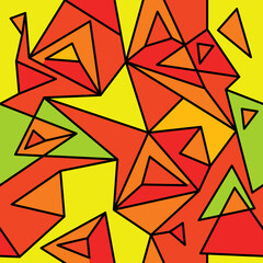 Fragment of geometric cubism, Abstract seamless pattern 3.2.